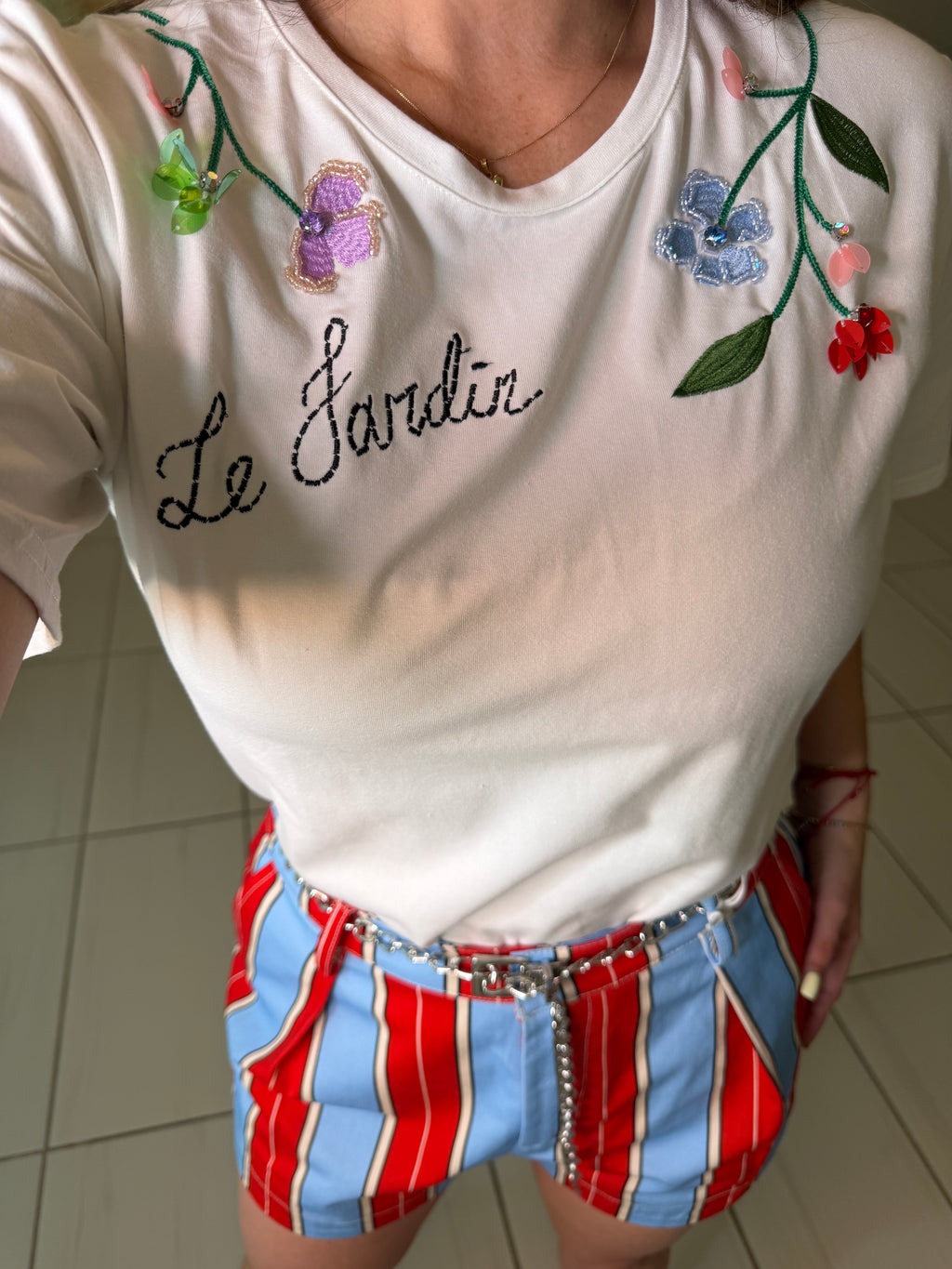 Le Jardin White Tshirt
