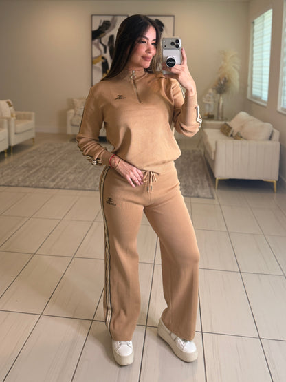 Iconic Mocha Knit Pant Set