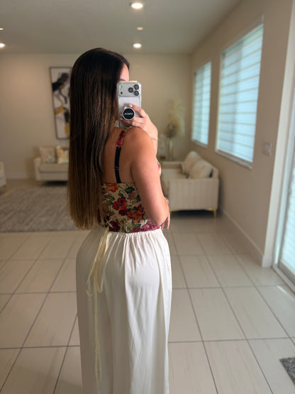 Sweetest Floral Crush Ruched Corset Top