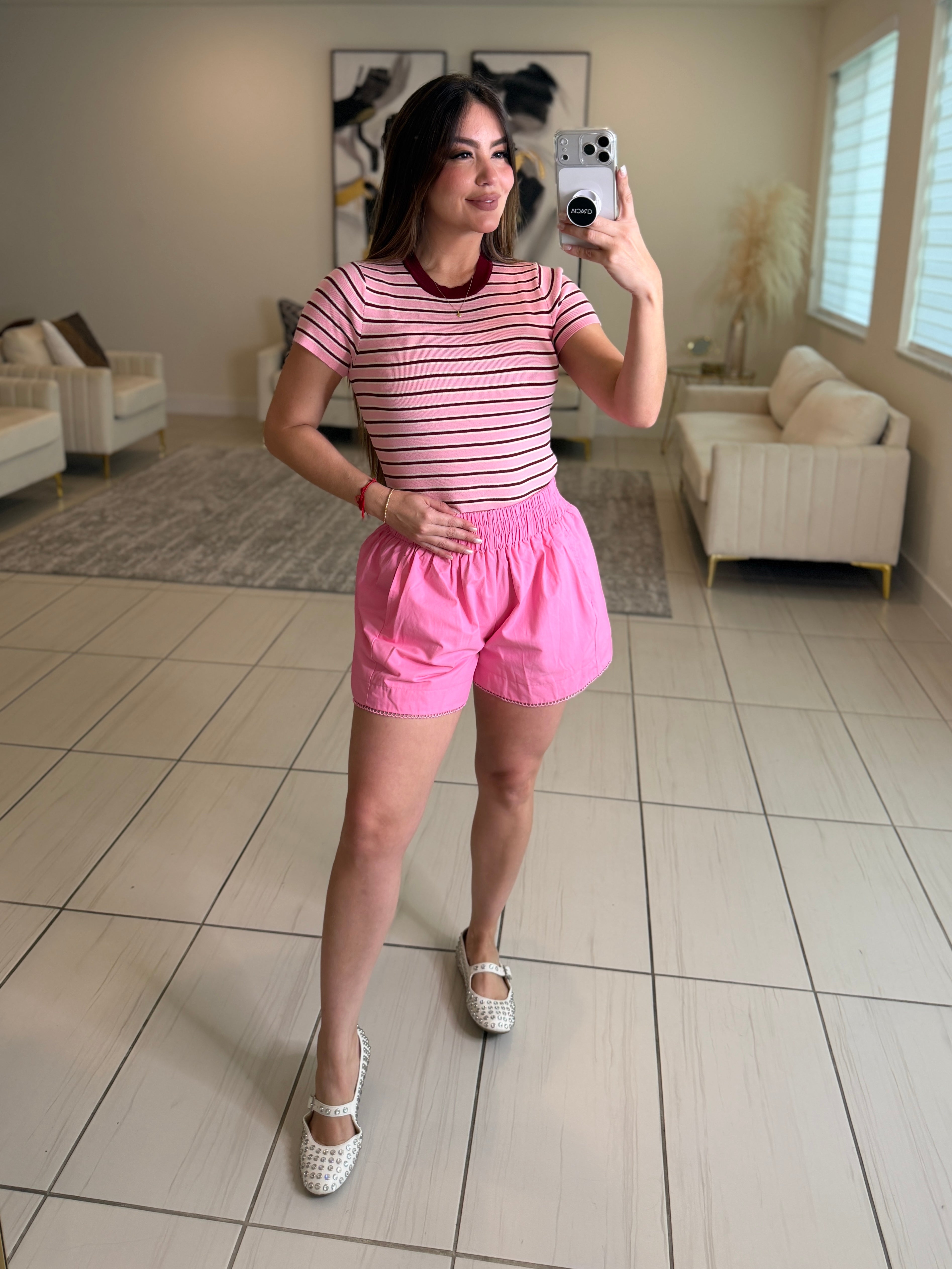 Sweet Stripes Pink Top