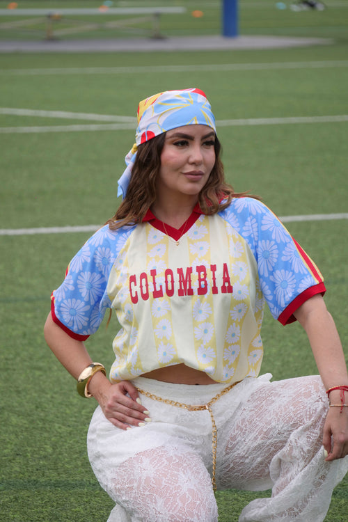 Colombian Tricolor White Scarf