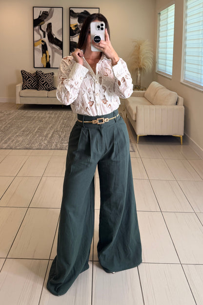 Gravity Flow Balloon Green Pants