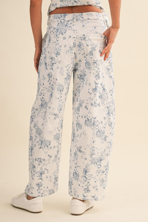Twill Floral White Set