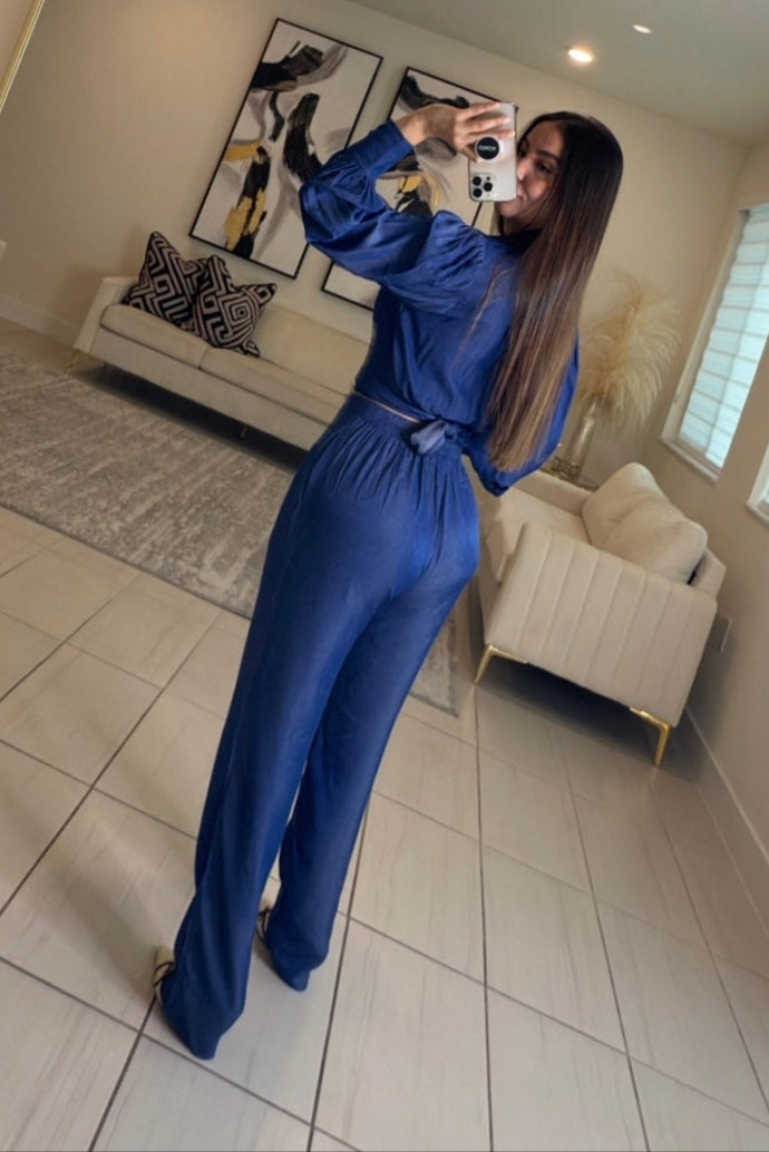 The Luxe Soft Denim Pants Set