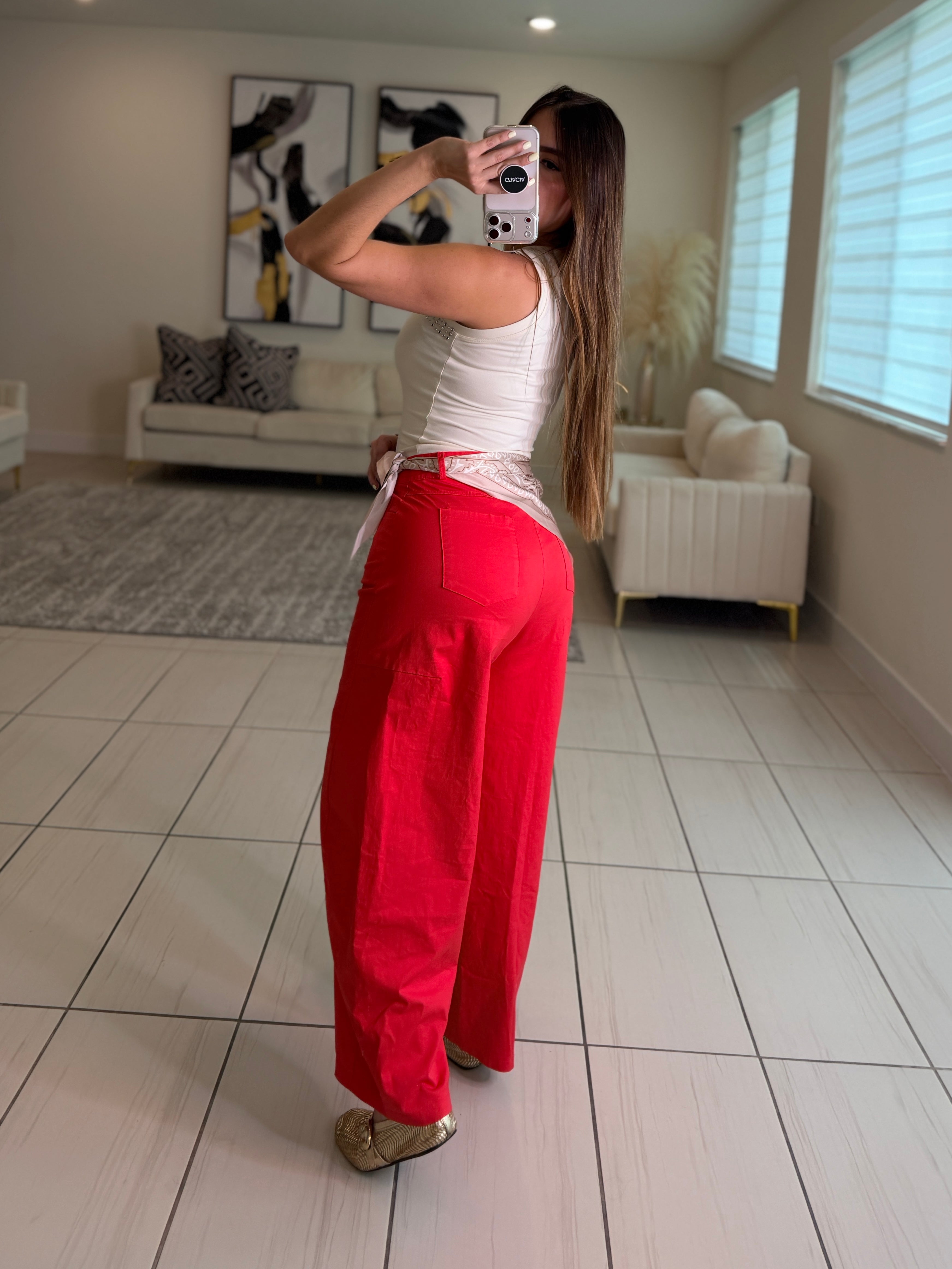 Gravity Scarf Red Barrel Pants