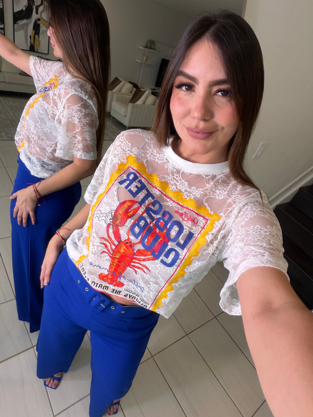 Lobster Club White Tshirt