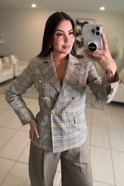 Elite Standard Plaid Blazer
