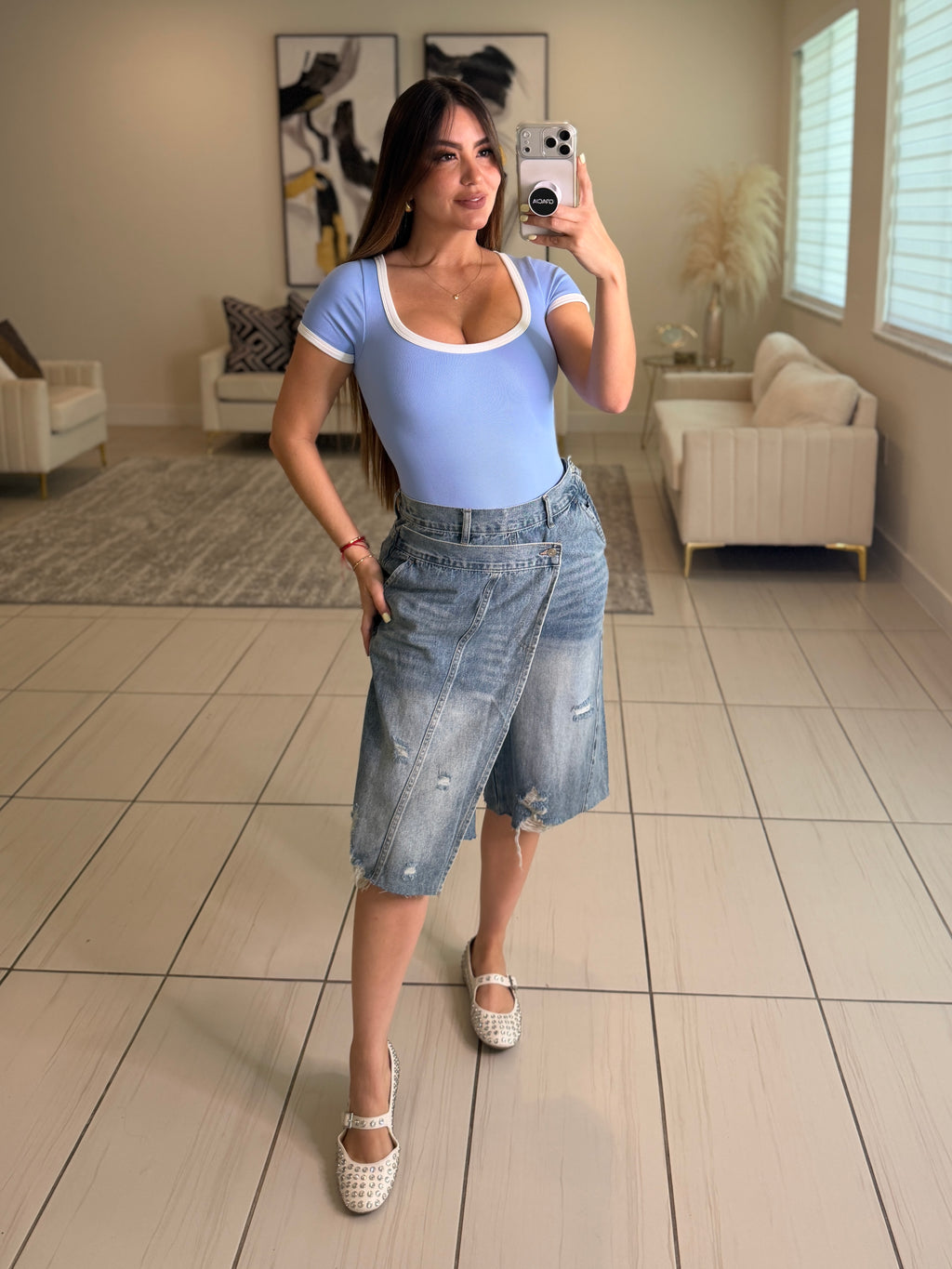 Modern Edge Denim Short