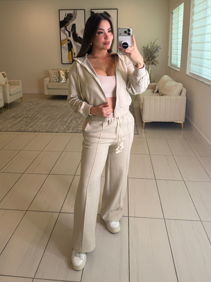 Iconic Structure Beige Pant Set