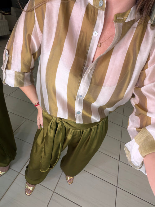 Siena Stripes Green Shirt
