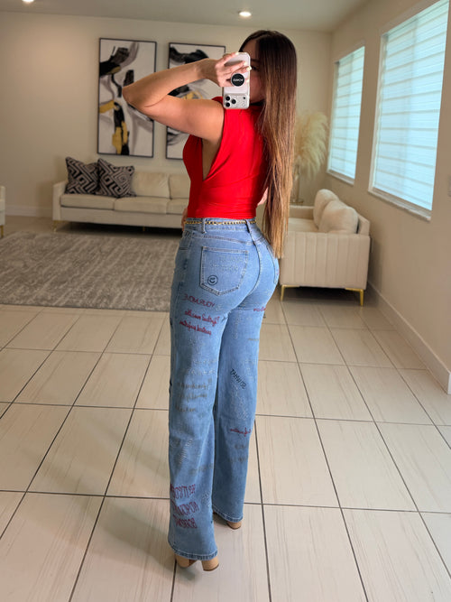 Coolest Graffiti Denim Pants
