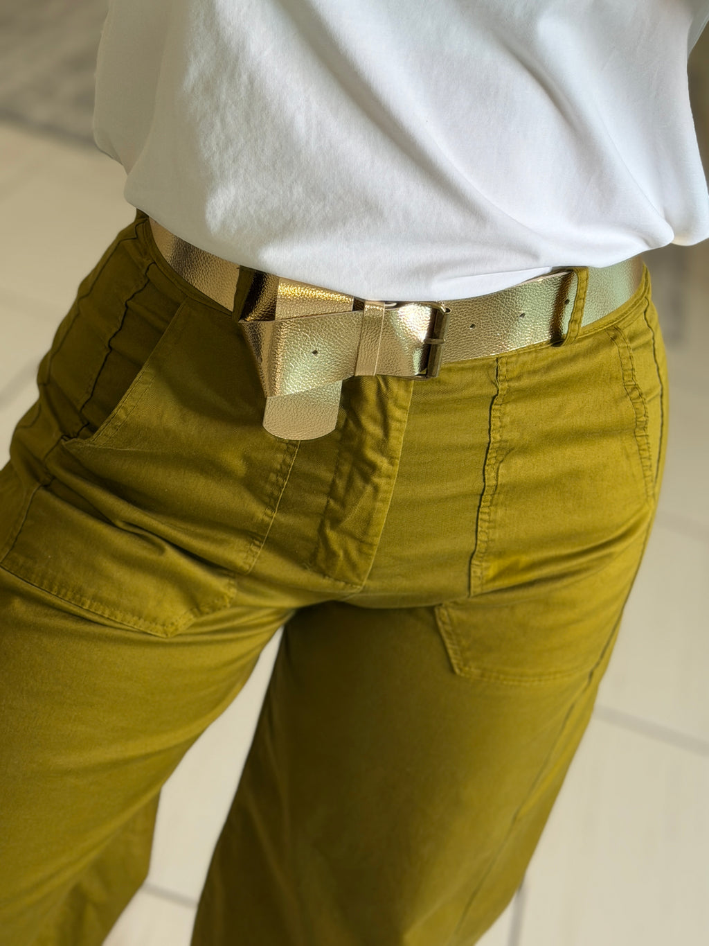 Savanna Green Barrel Pants