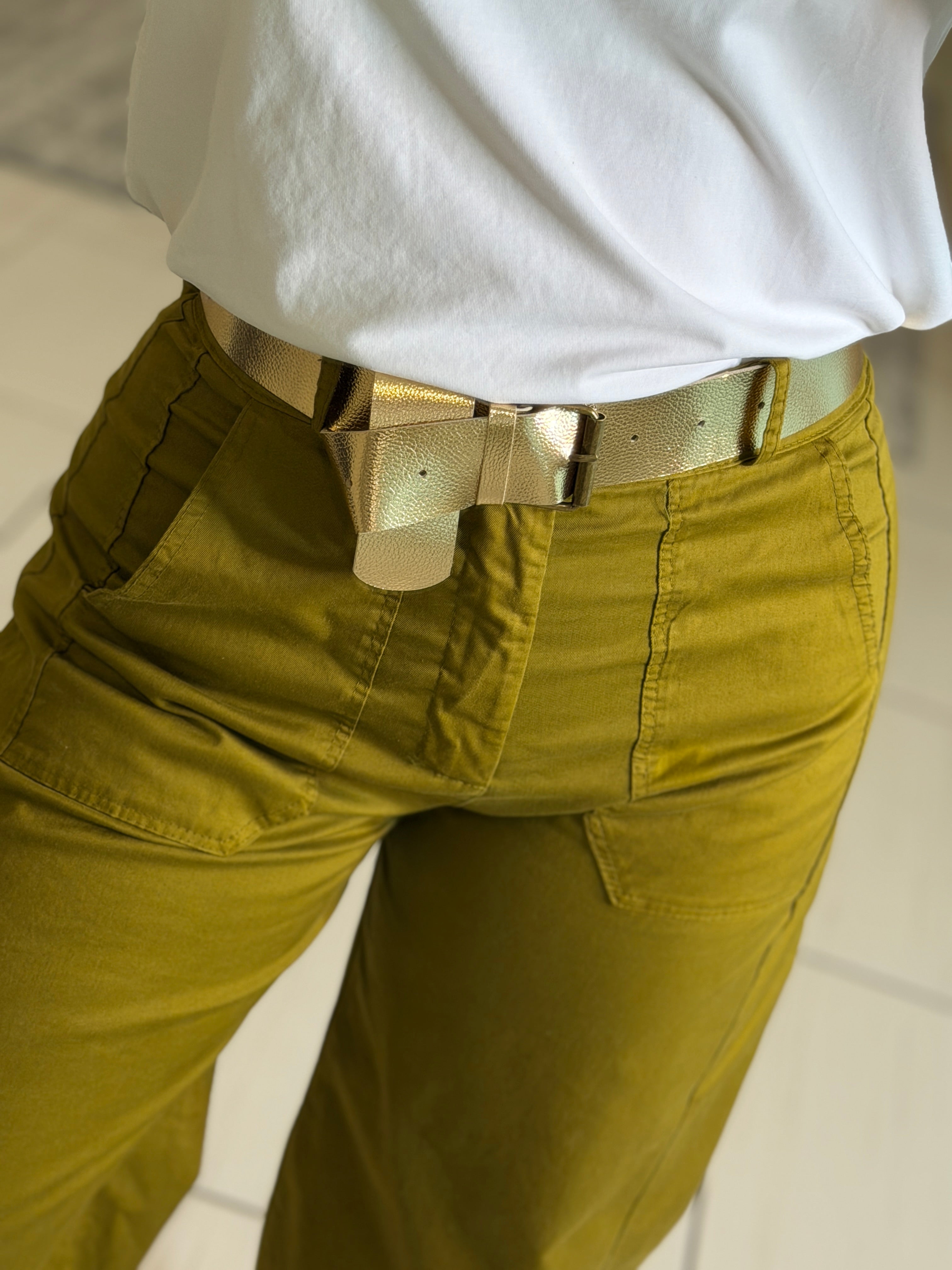 Savanna Green Barrel Pants