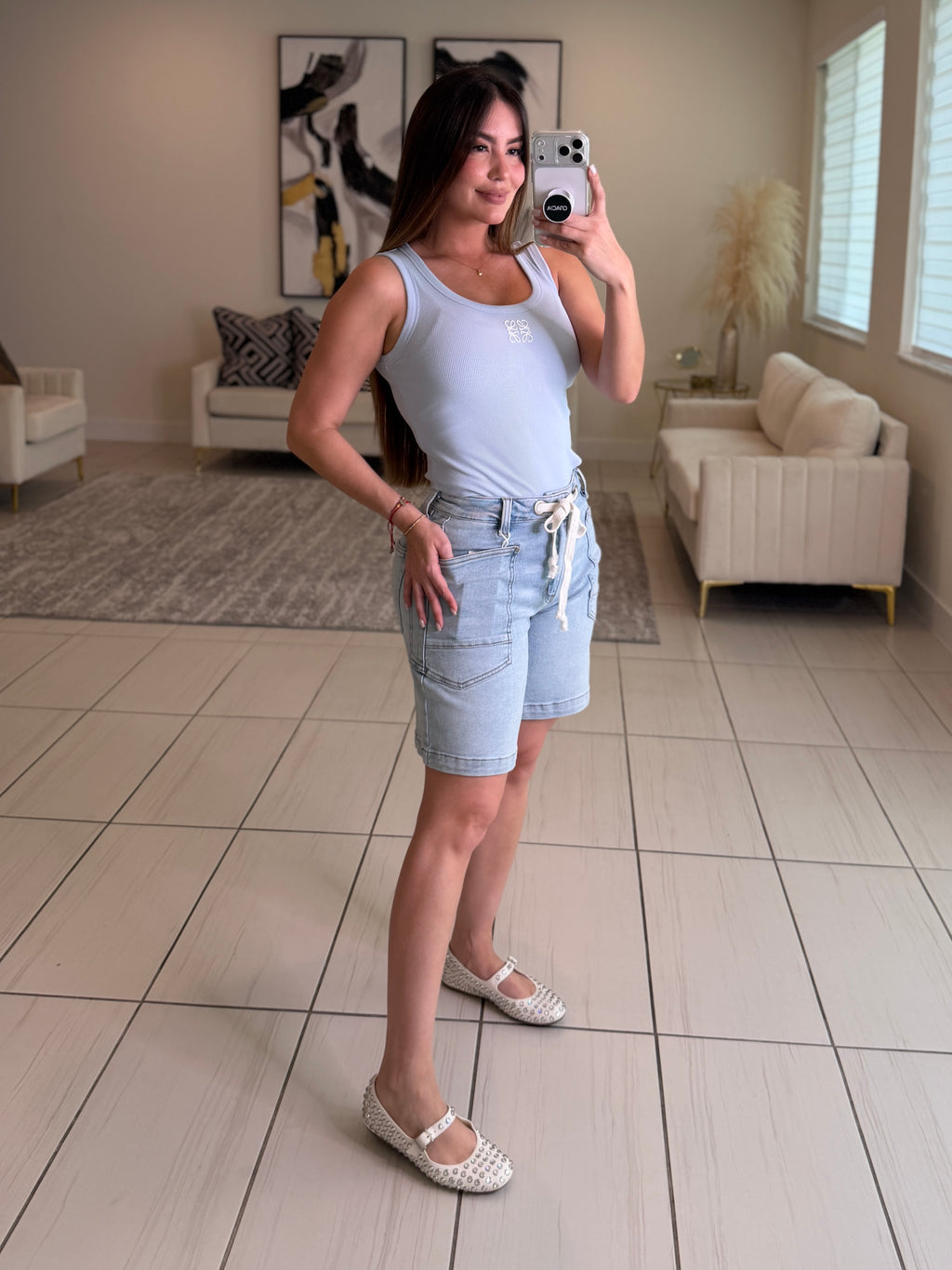 Iconic Mix Blue Tank Top