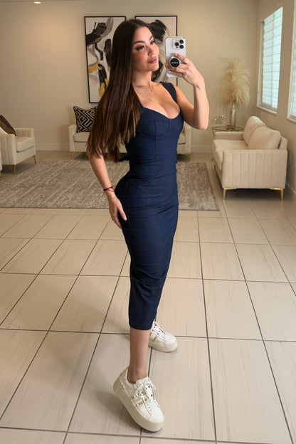 Monaco Denim Midi Dress