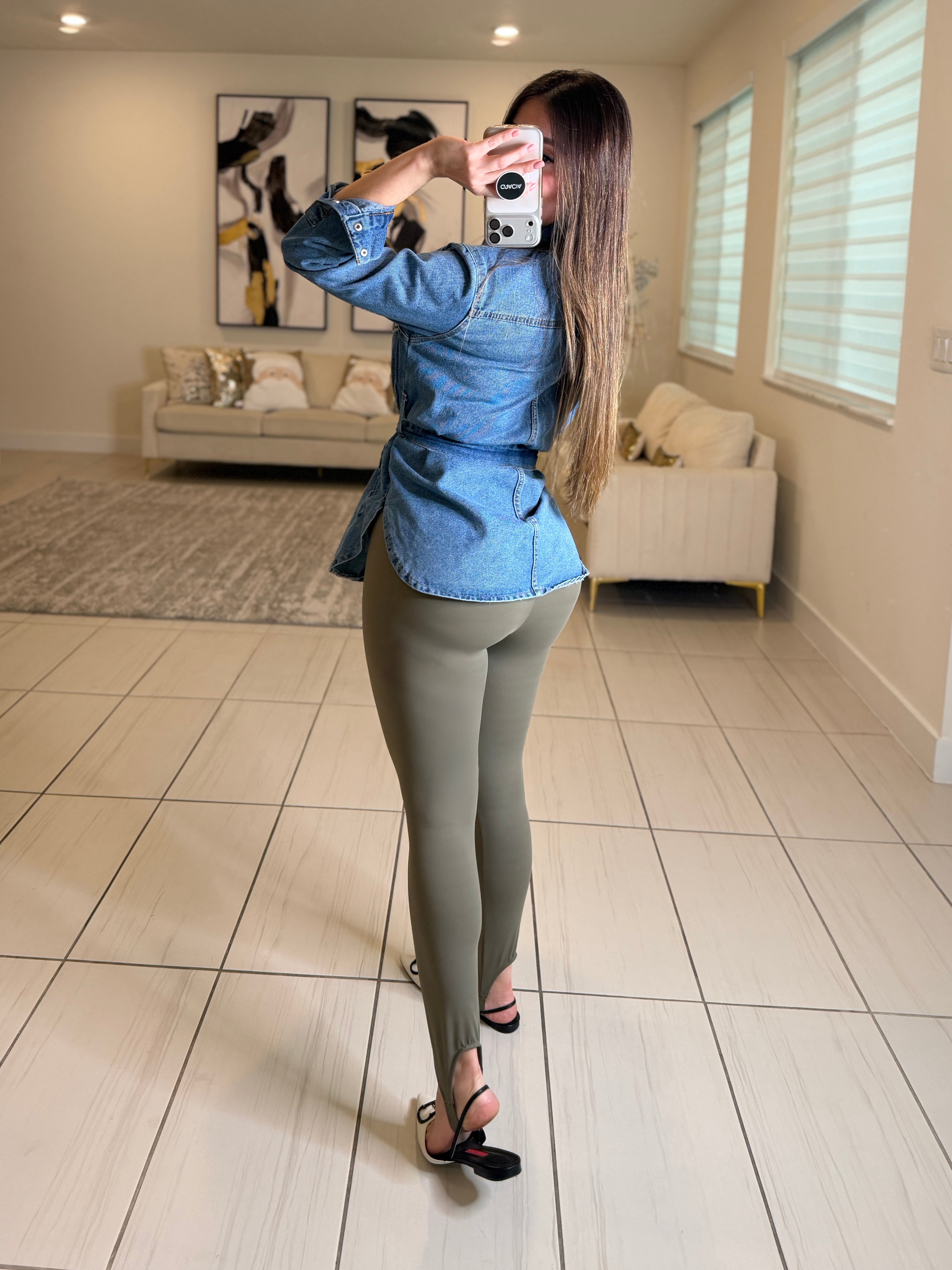 Power Sculpt Olive Green Leggings