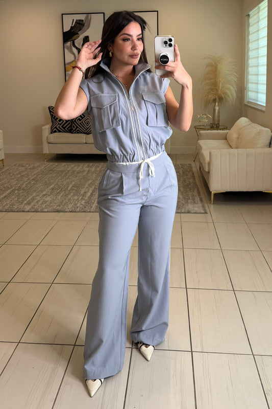 The Jetsetter Light Blue Pant Set