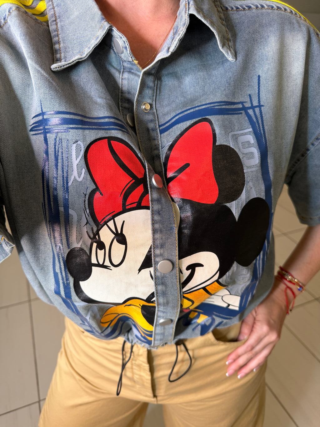 Cartoon Chic Denim Jacket