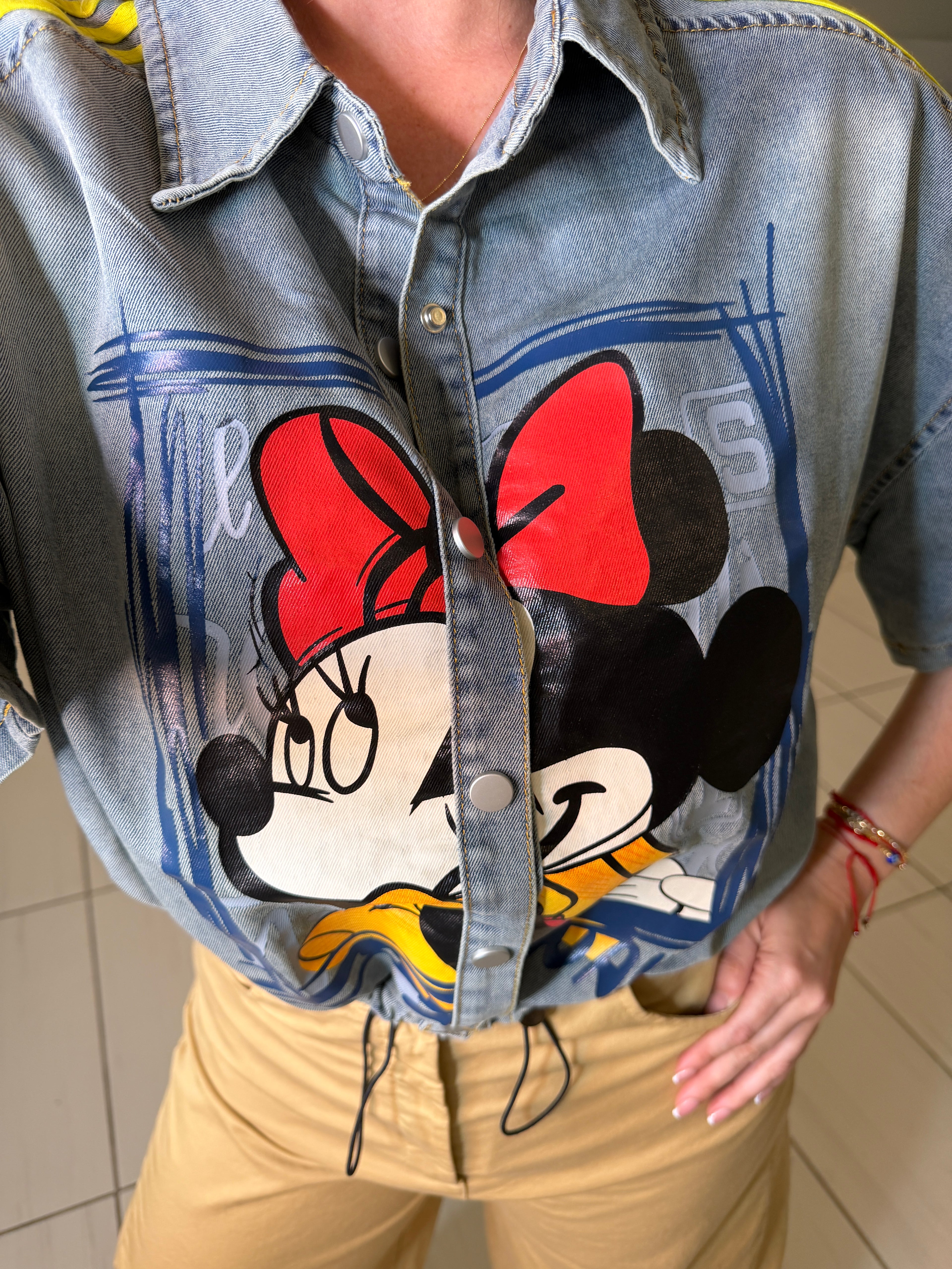 Cartoon Chic Denim Jacket