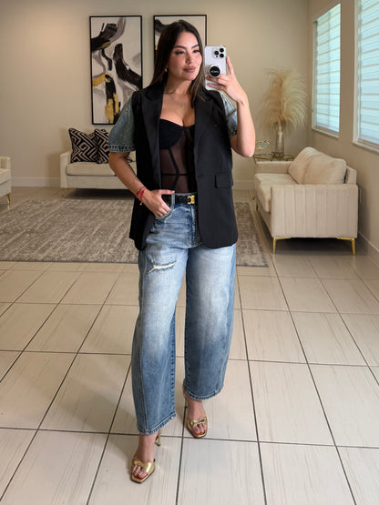 Everyday Muse Barrel Denim Pants