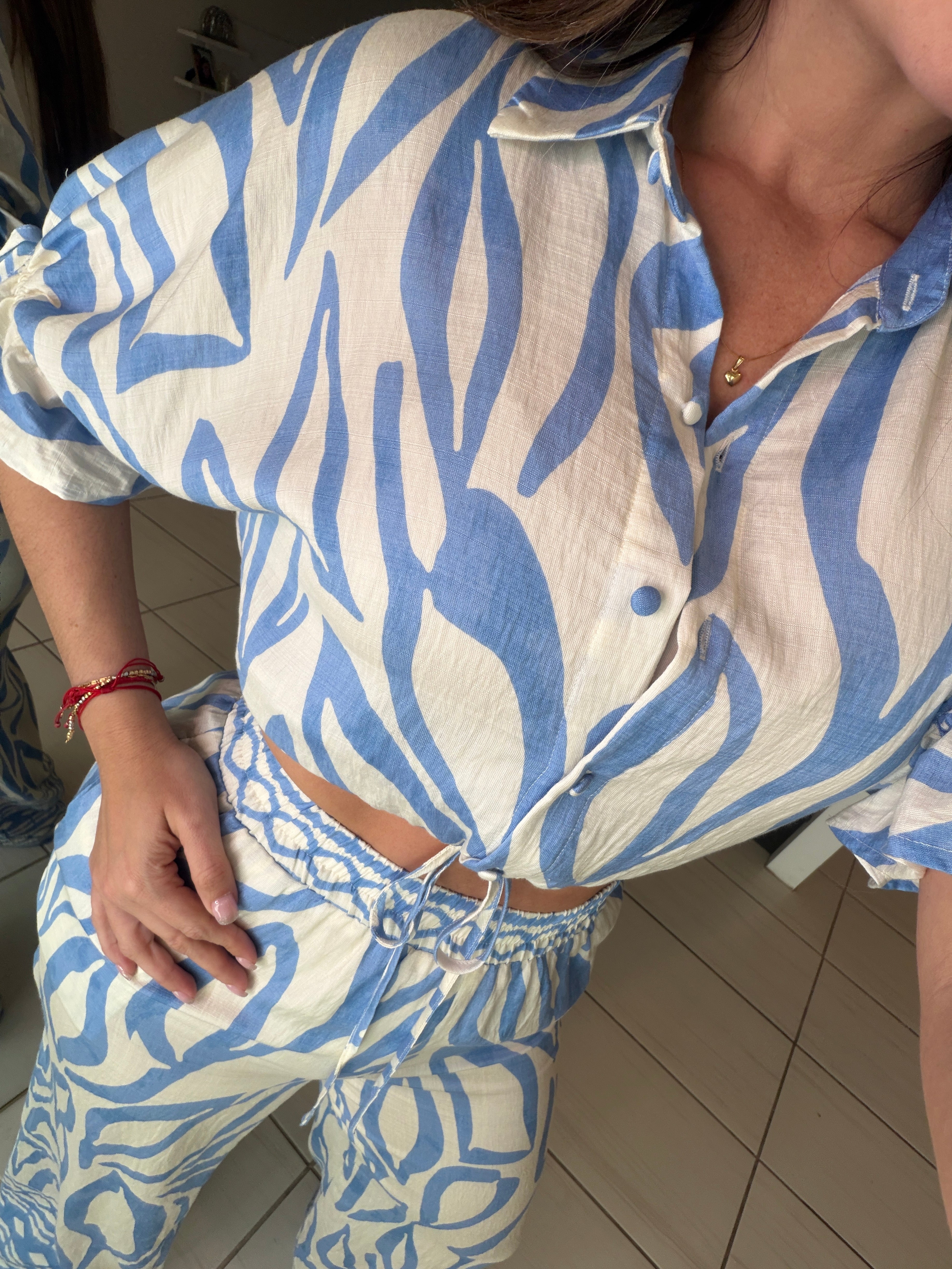 Modern Motion Blue Pant Set