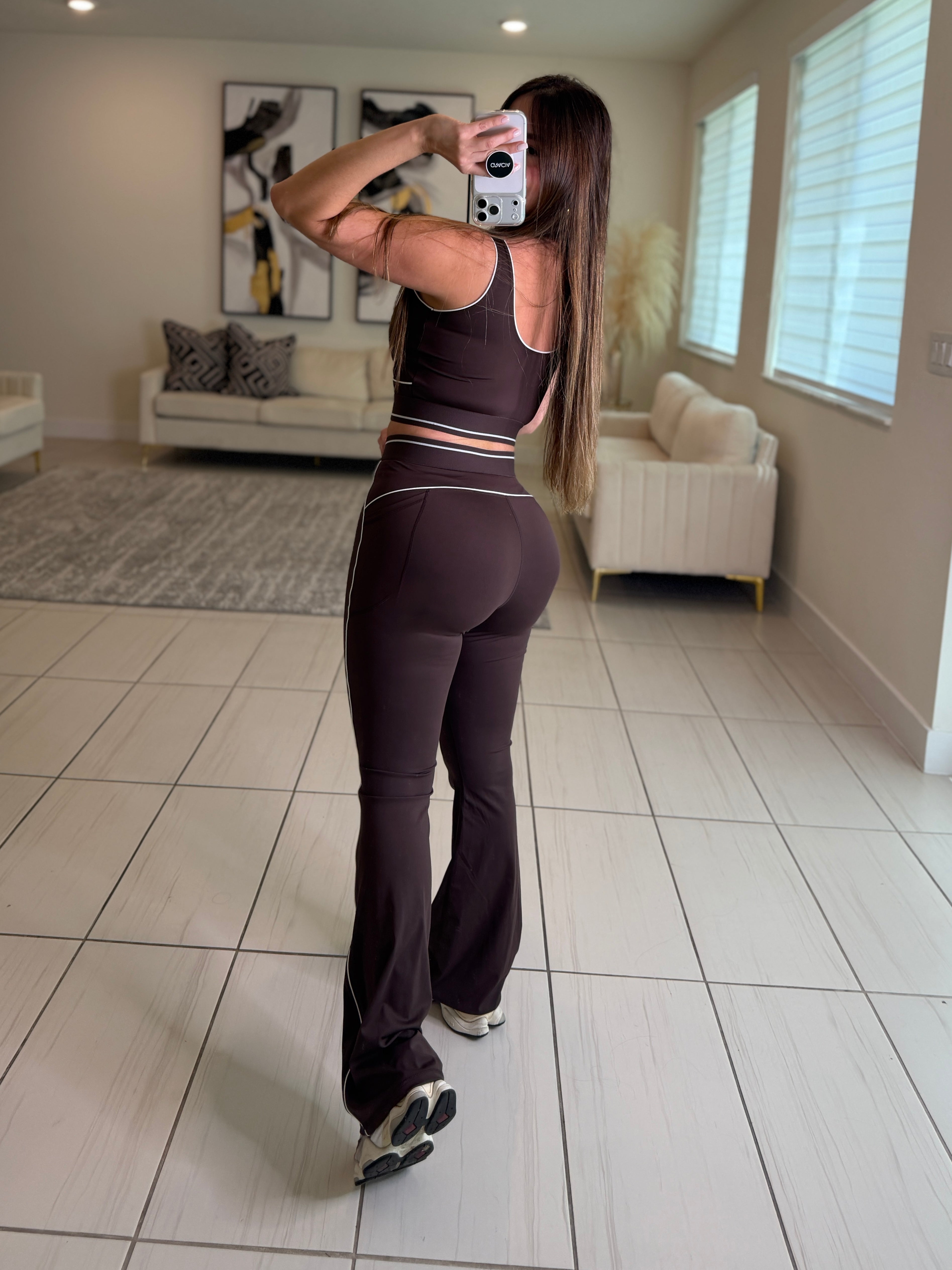 Airbrush Halo Brown Pants Set