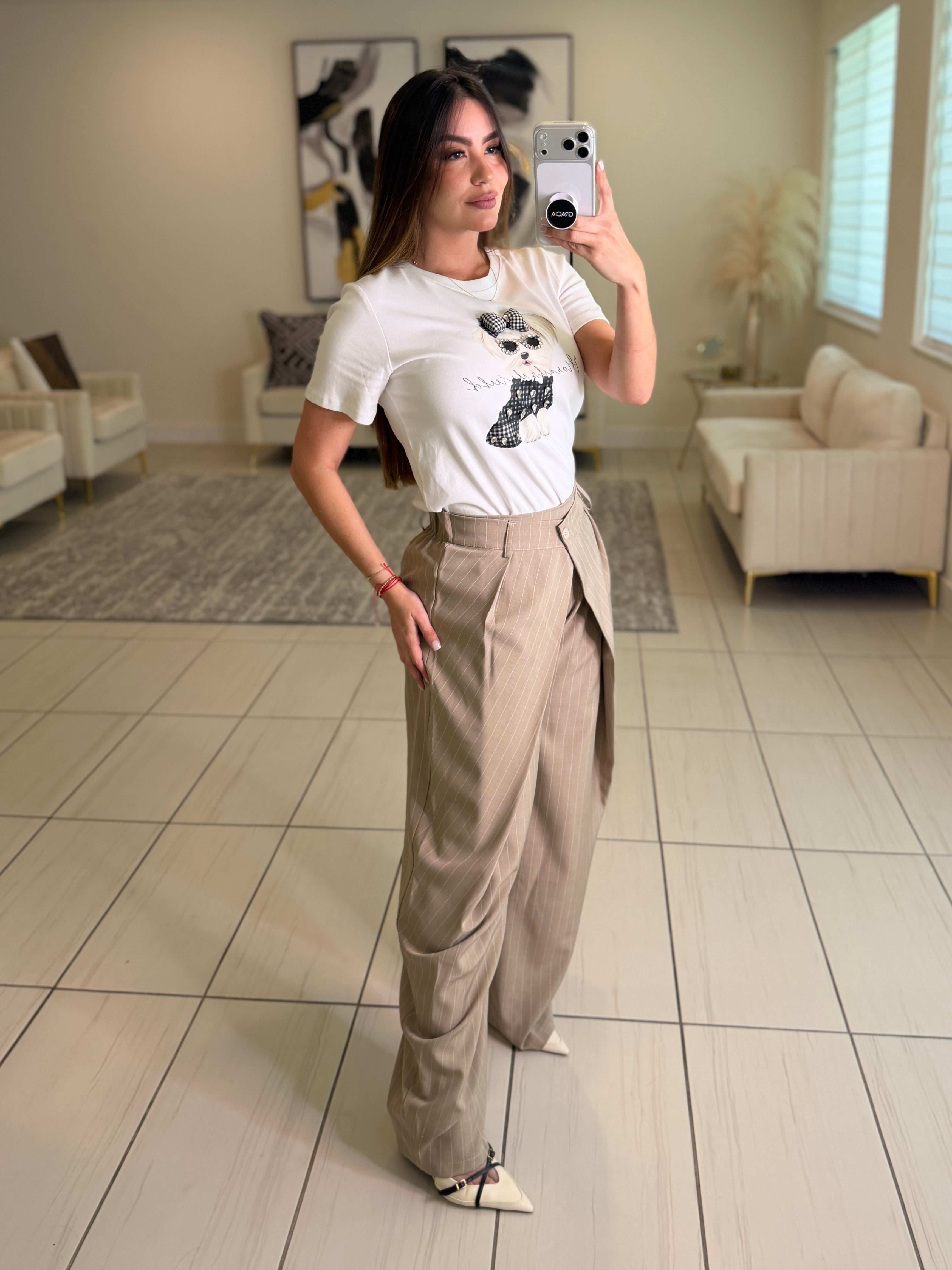 Moonlit Reverie Beige Pants