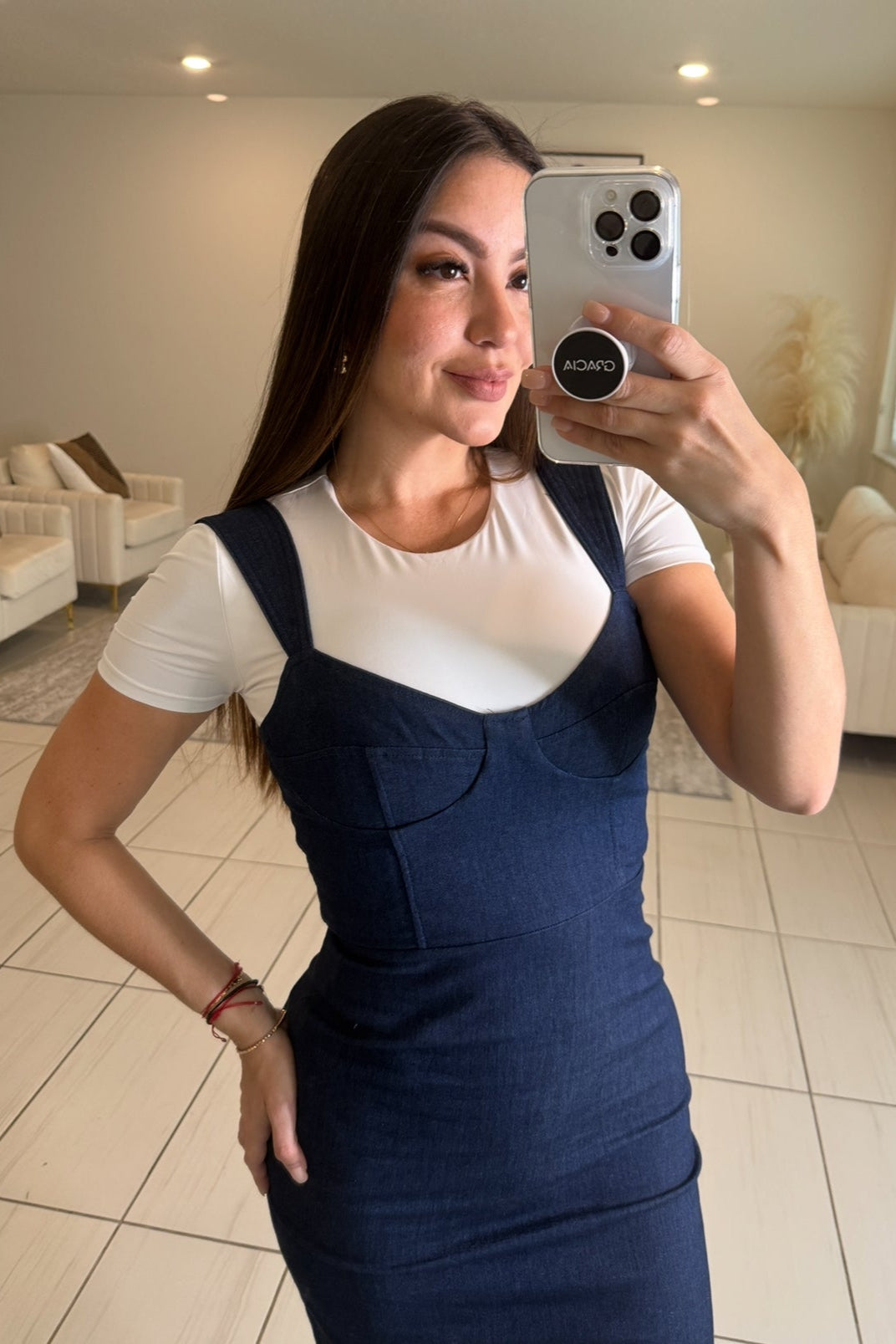 Monaco Denim Midi Dress