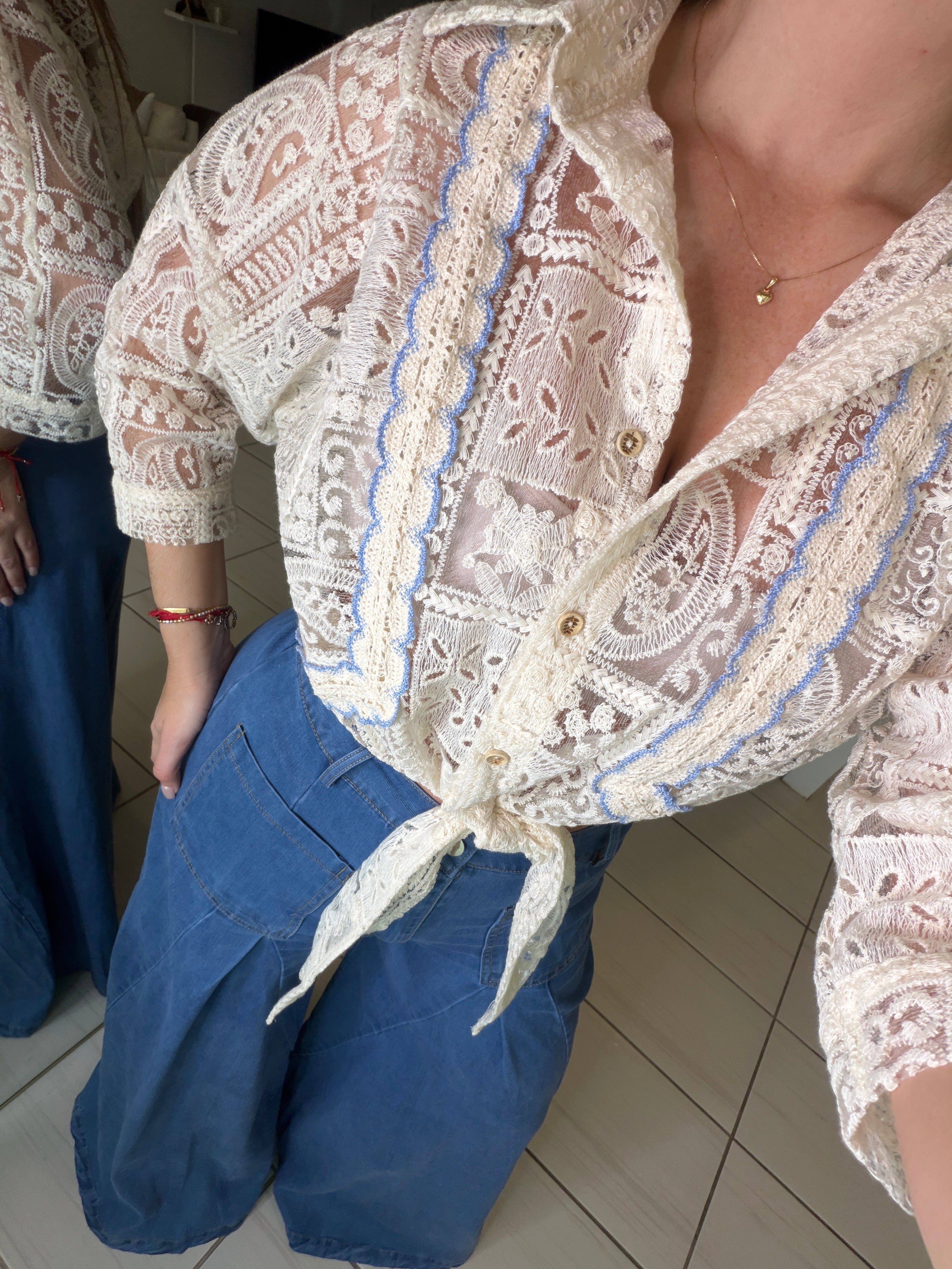 Absolutely Crochet Beige Top