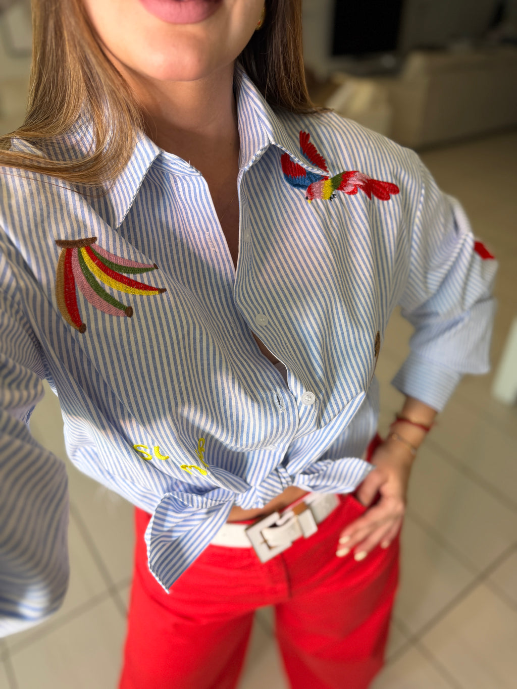 Summer Stripes Blue Shirt