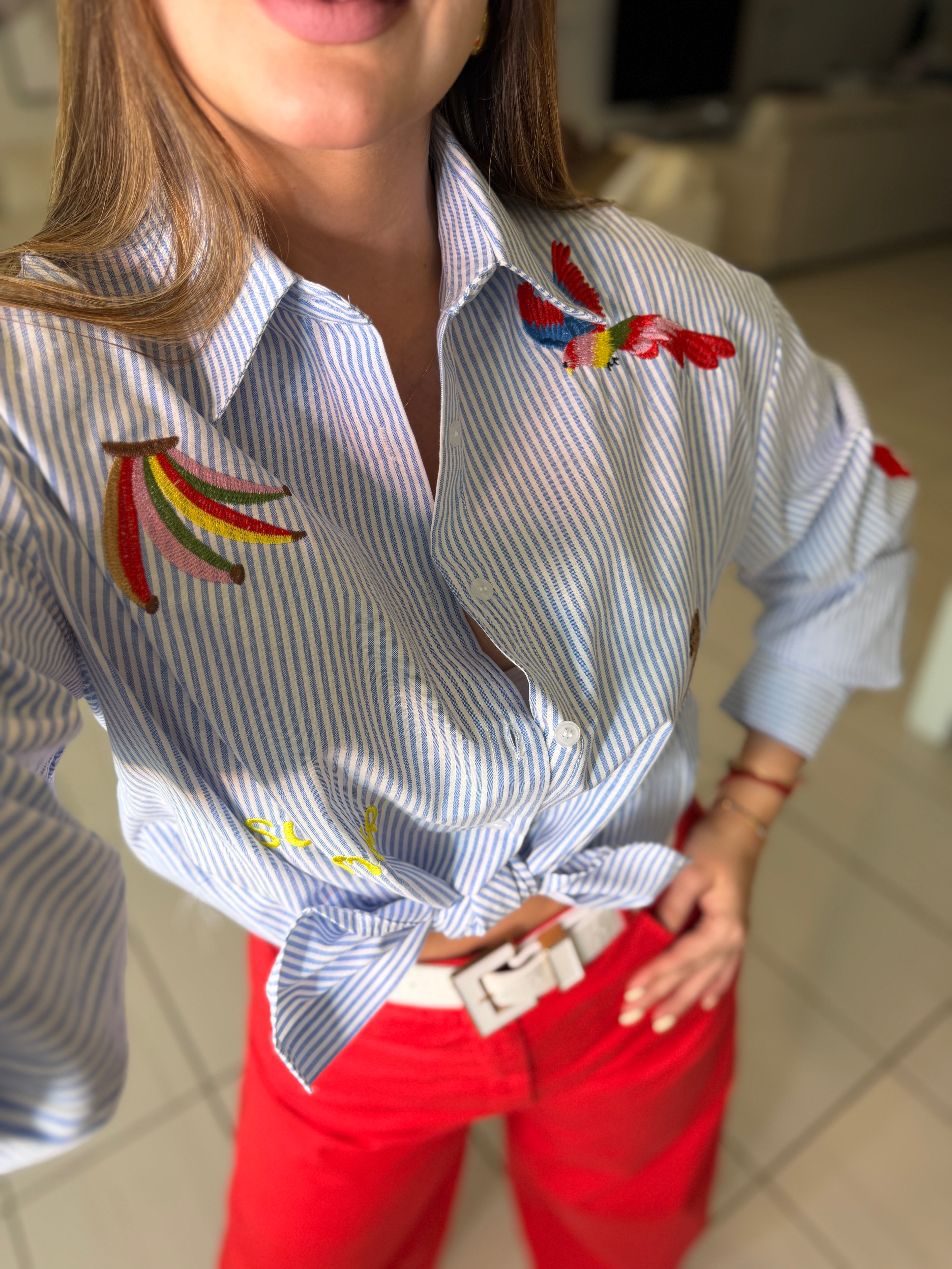 Summer Stripes Blue Shirt
