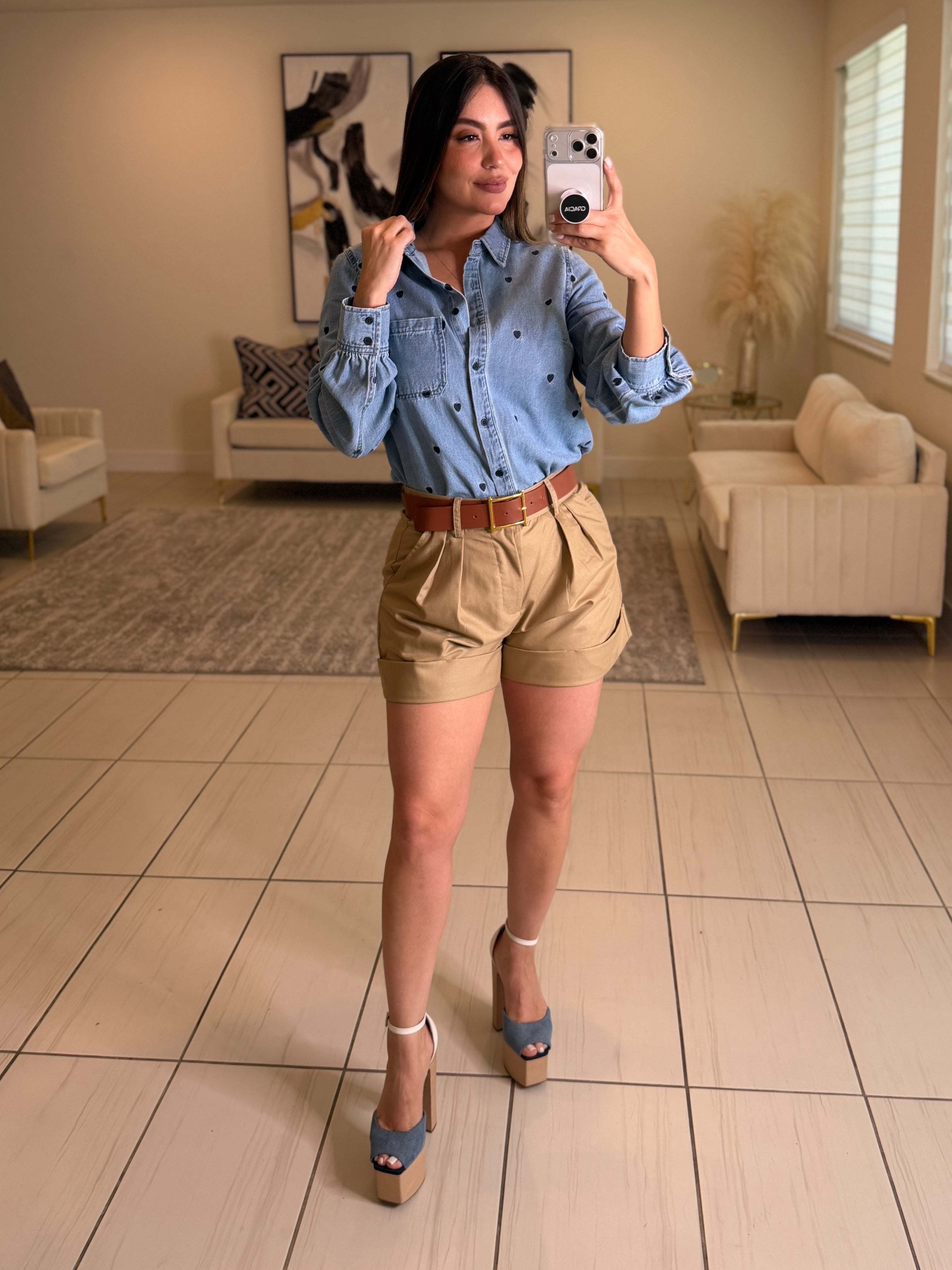 Muse Of Hearts Denim Shirt