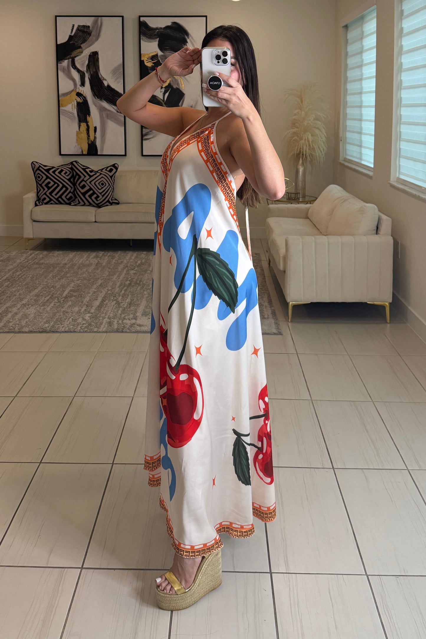 Beachside Cherries Maxi Dress