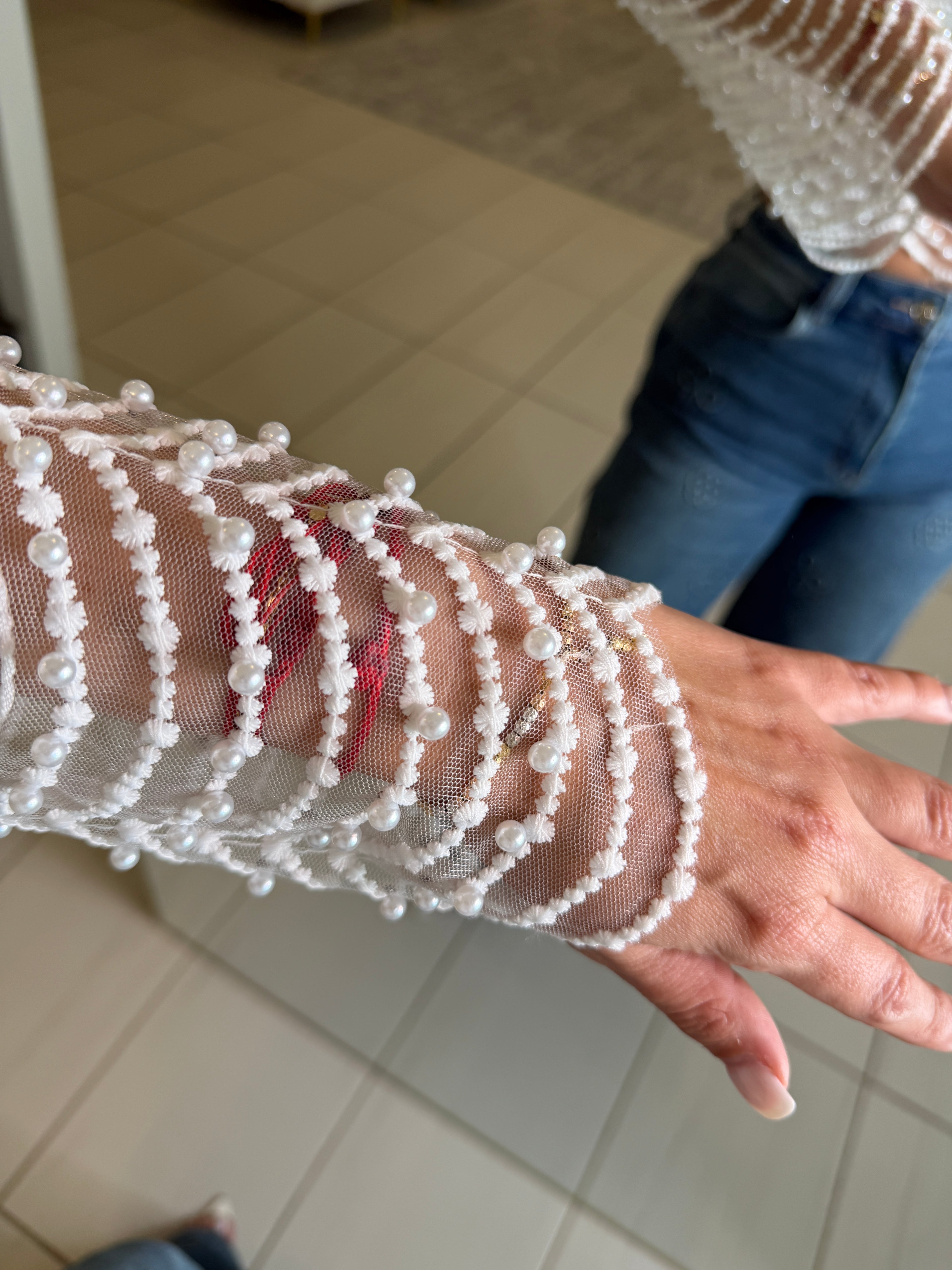 Sugar Vanilla Pearls White Top