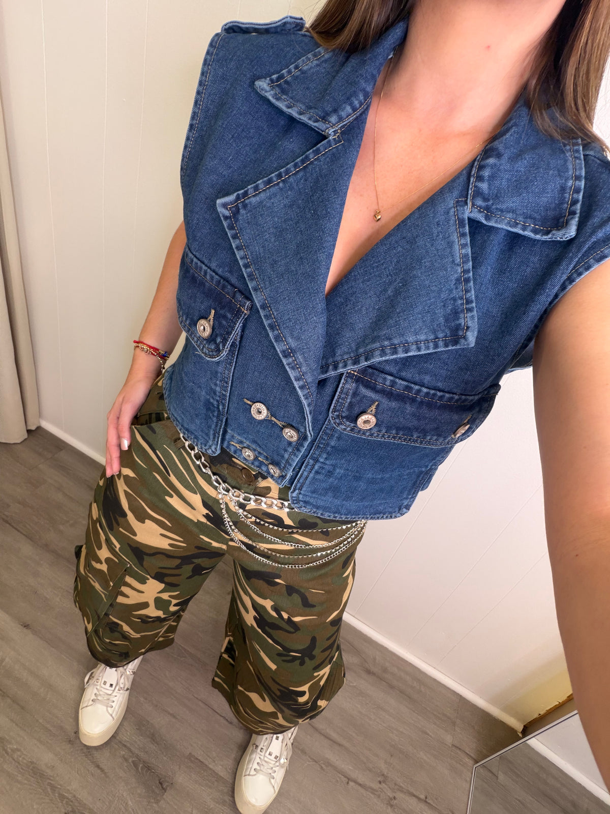 Check The Deets Denim Vest