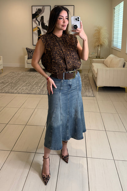 Oasis Whisper Denim Midi Skirt