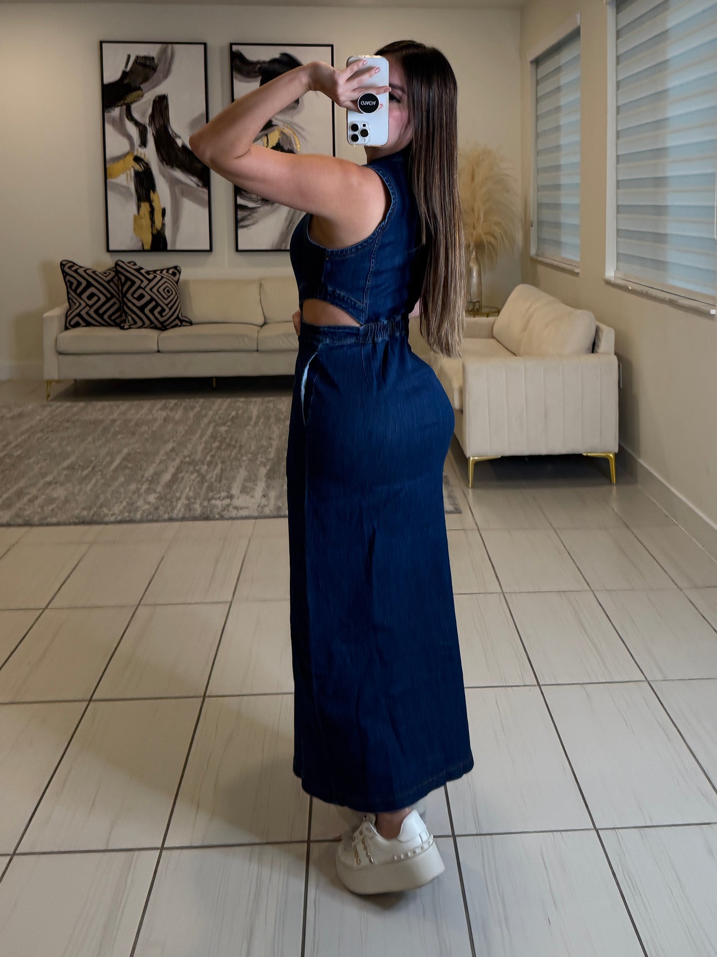 Modern Muse Denim Midi Dress