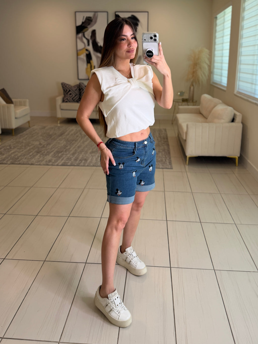 Funny Denim Bermuda Shorts
