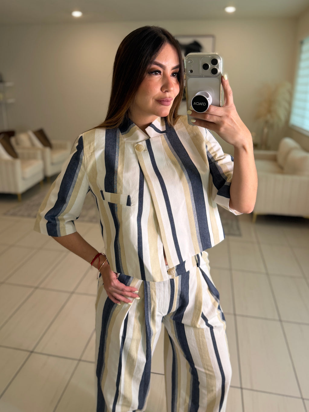Bella Italian Striped Blue Set