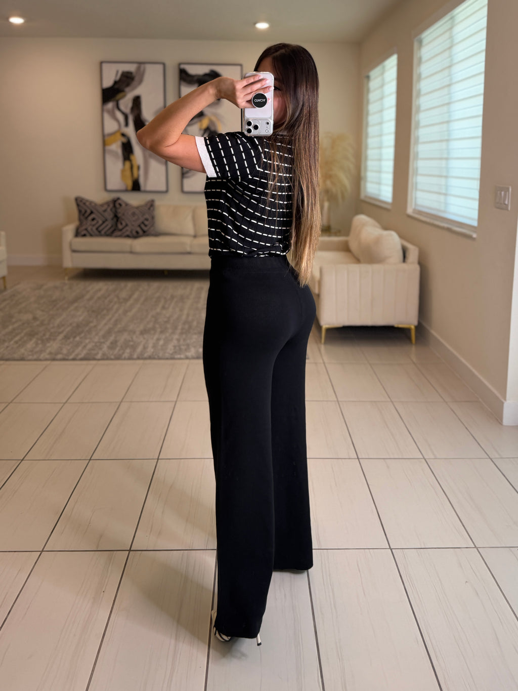 Simplicity Knit Black Pant Set