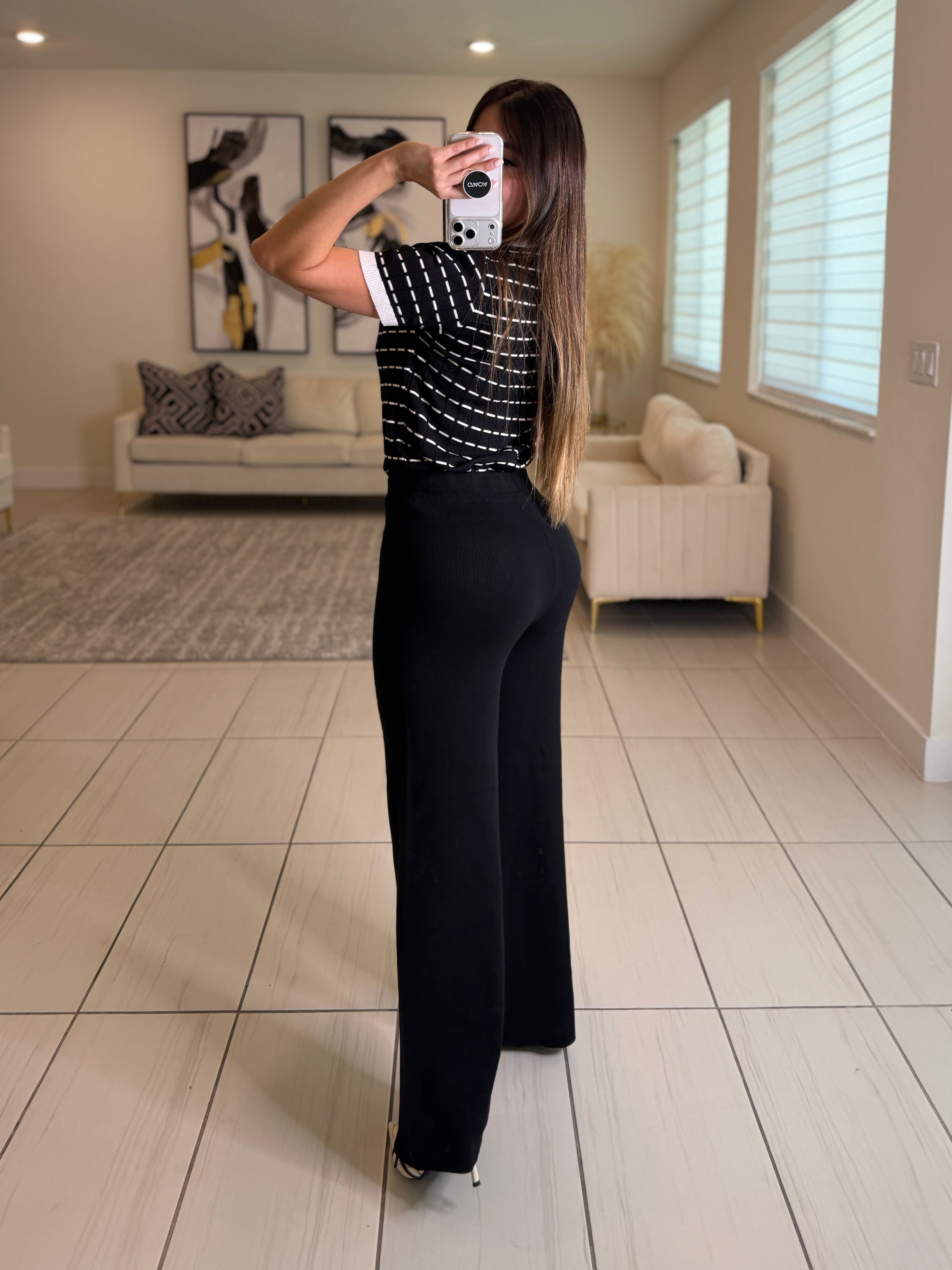 Simplicity Knit Black Pant Set