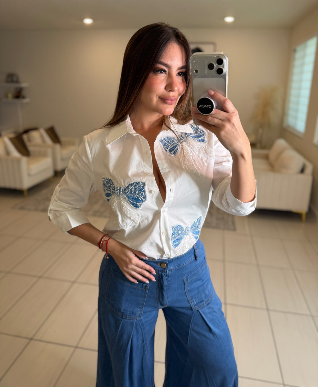 Sweet Bows White Shirt