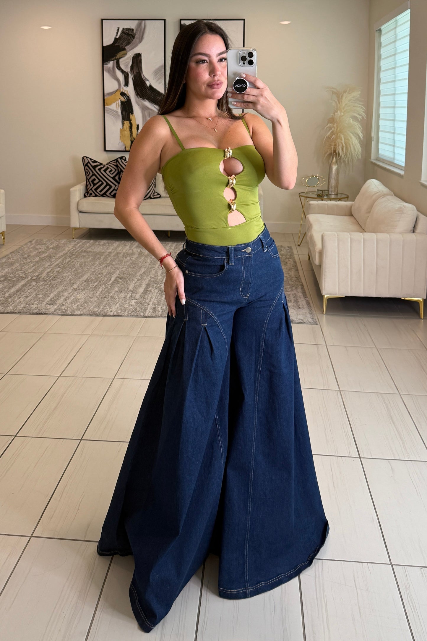 Sculpted Ease Green Bodysuit