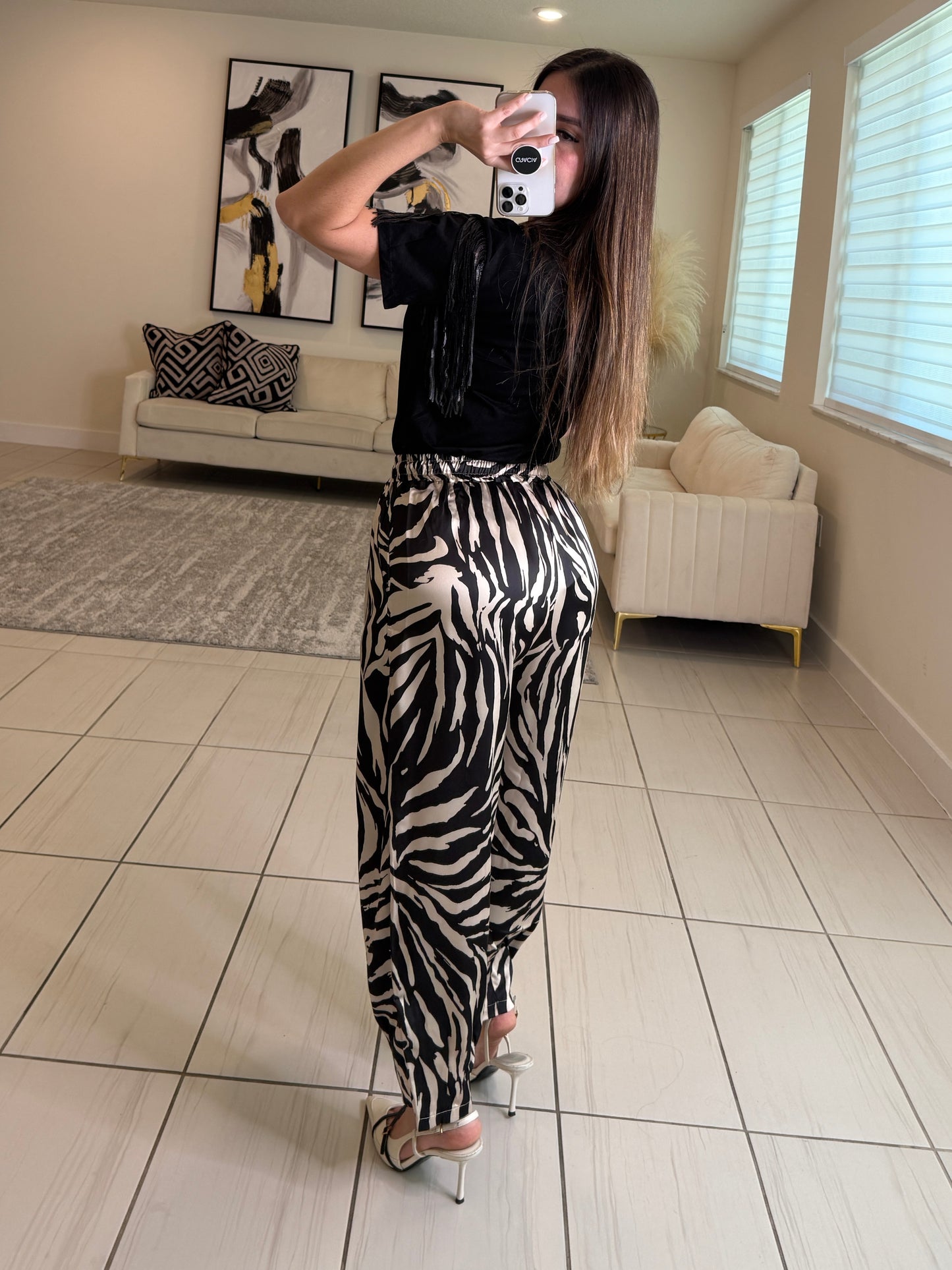 Instinct Zebra Print Balloon Pants