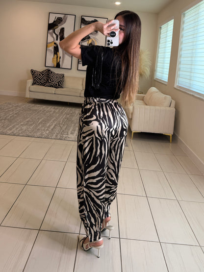 Instinct Zebra Print Balloon Pants