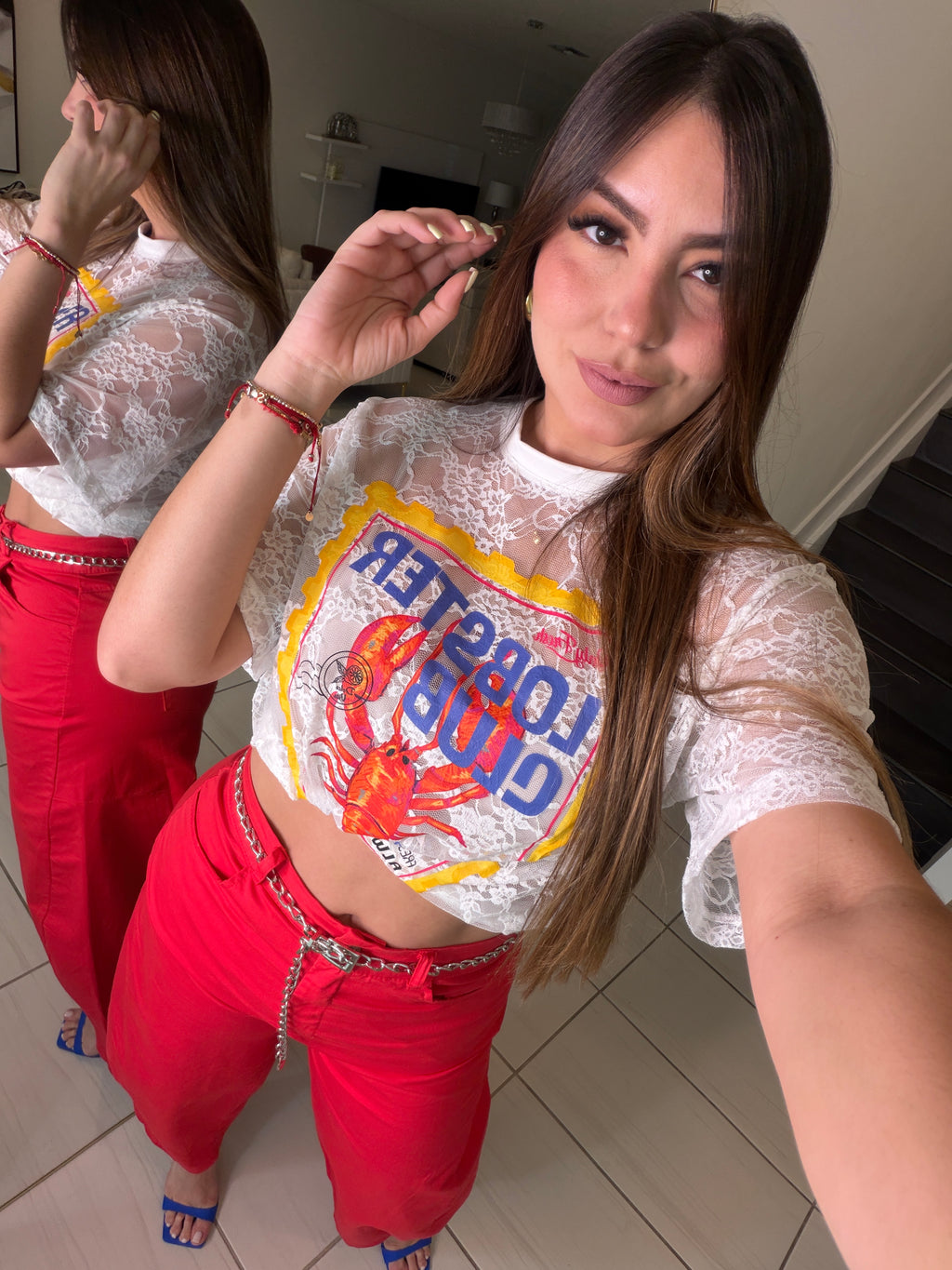 Lobster Club White Tshirt