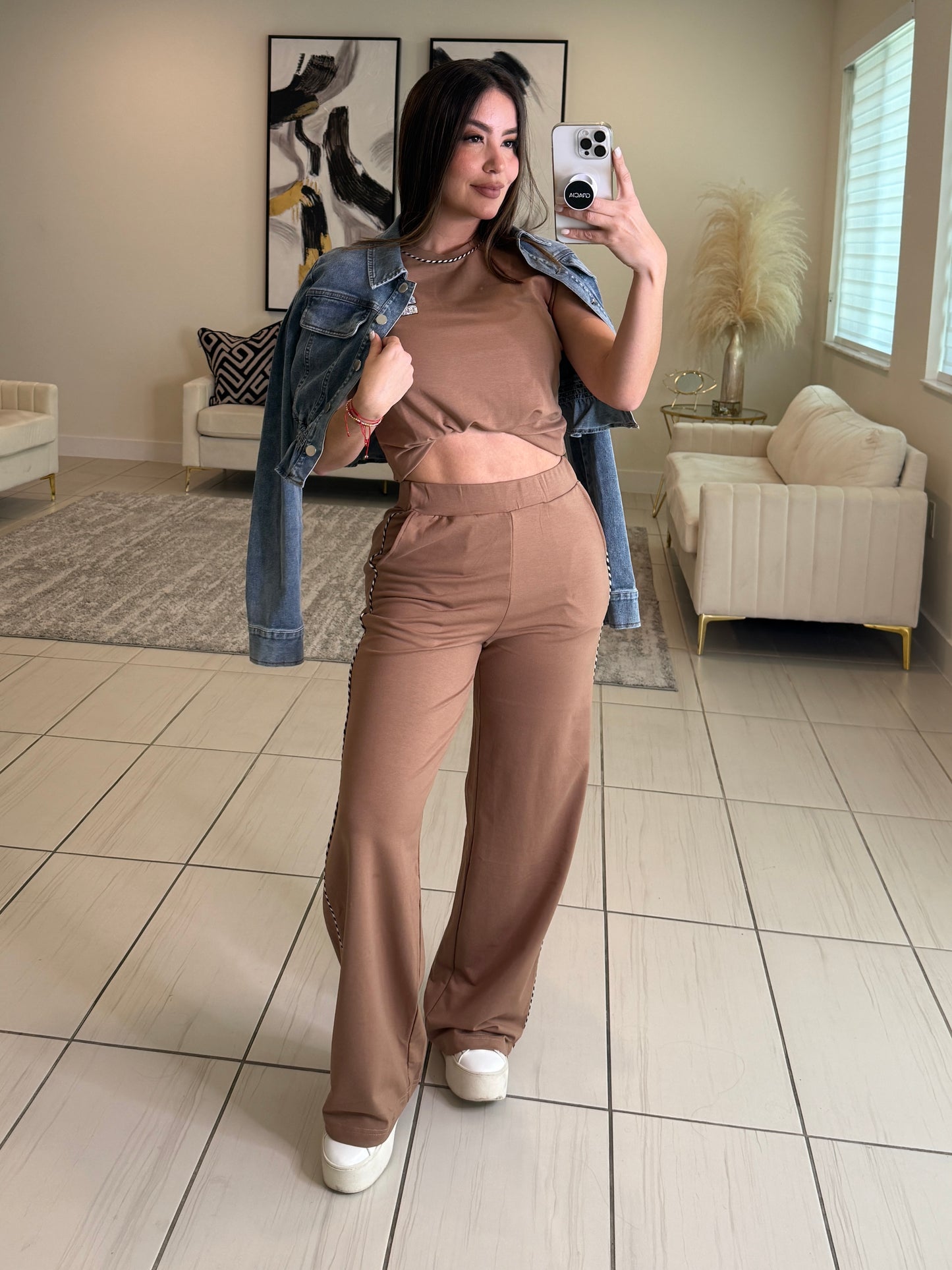 Iconic Muse Khaki Pant Set