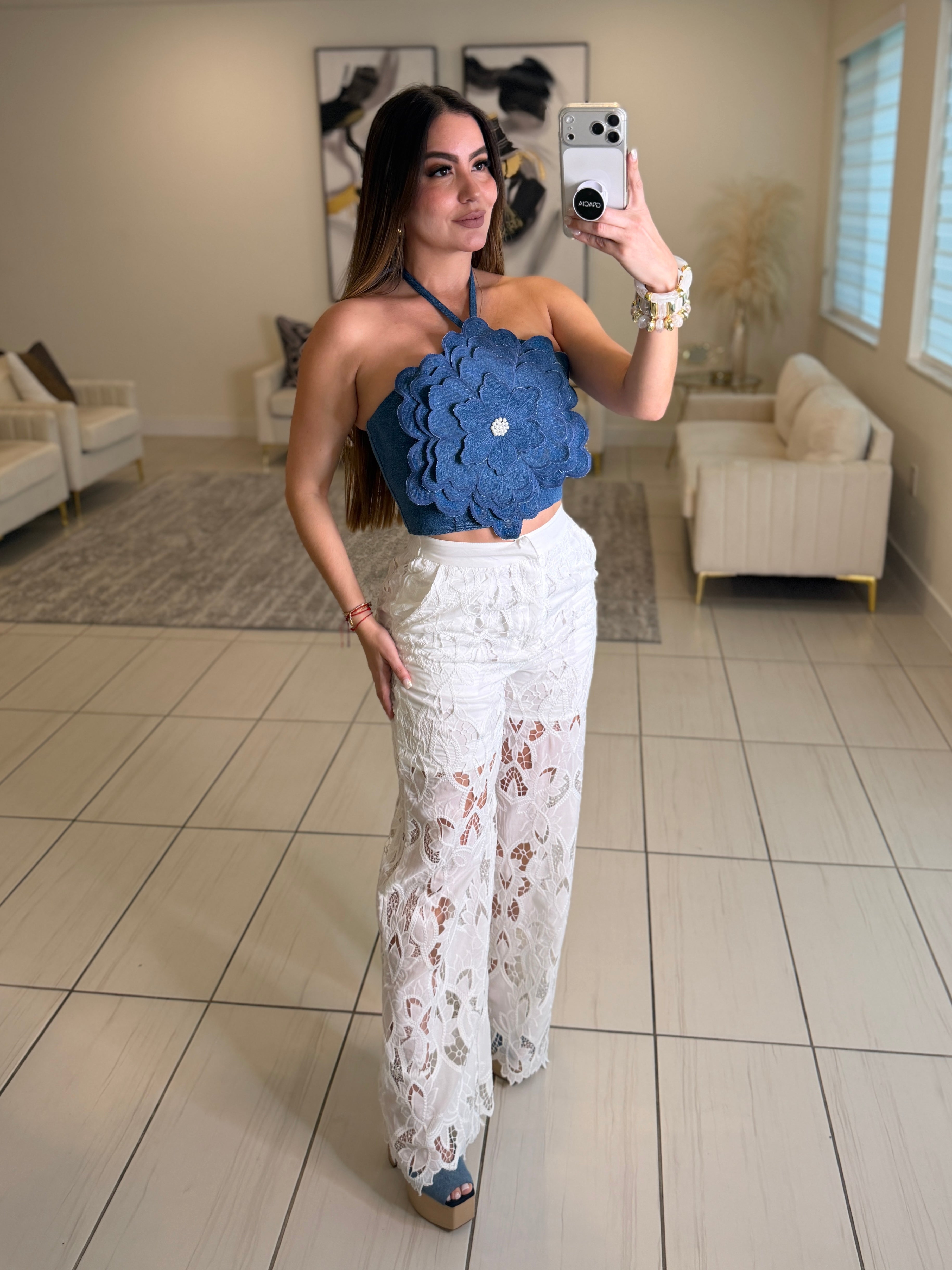 Eternal Grace Denim Top