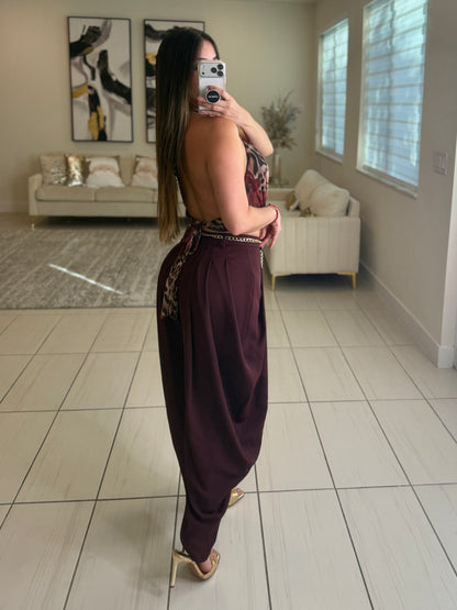 Mystic Rose Mesh Brown Top