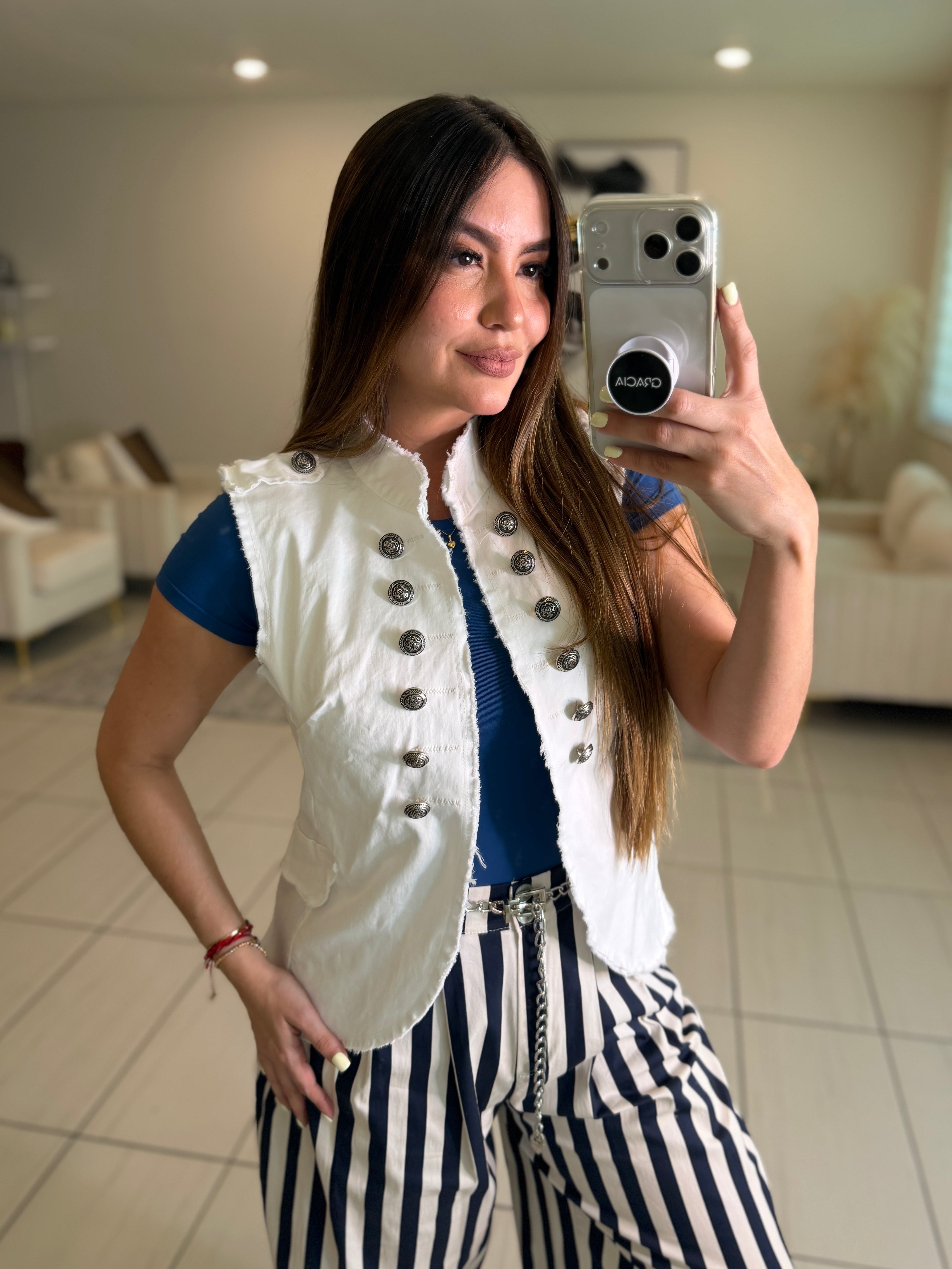 Napoleon White Vest Jacket